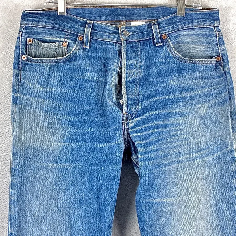 VTG Levis 501 XX Jeans Mens 36x36 (34x33) Faded Whiskered Button Fly Classic